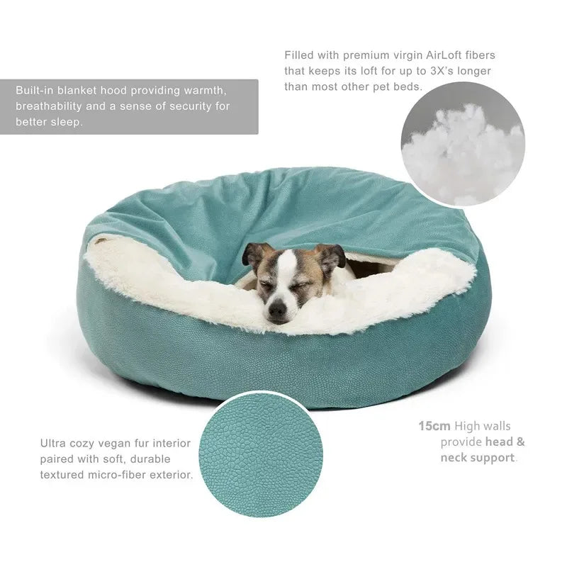The Cozy Critter Hooded Orthopaedic Dog/Cat Bed