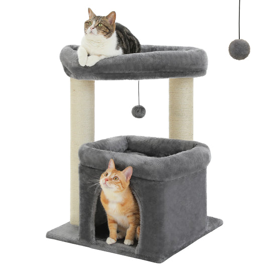 Cat Tree Cat Tower with Full Wrapped Sisal Scratching Posts Big Perch Nest Suitable for Medium to Large Cats