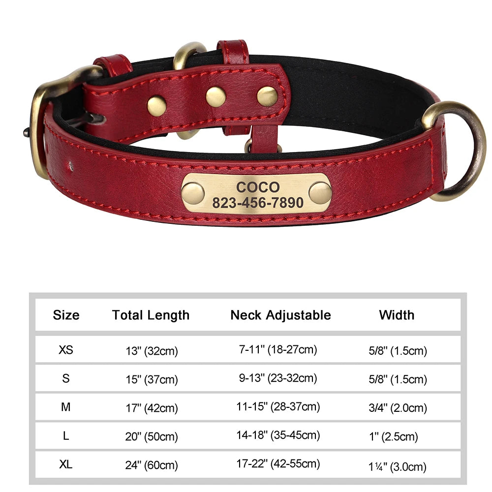 Classic Dog Collar - Free Engraving + Classic Comfort Lining