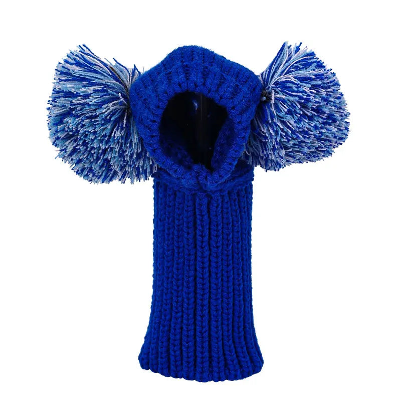 Double the Fun Pom Pom Dog Hat