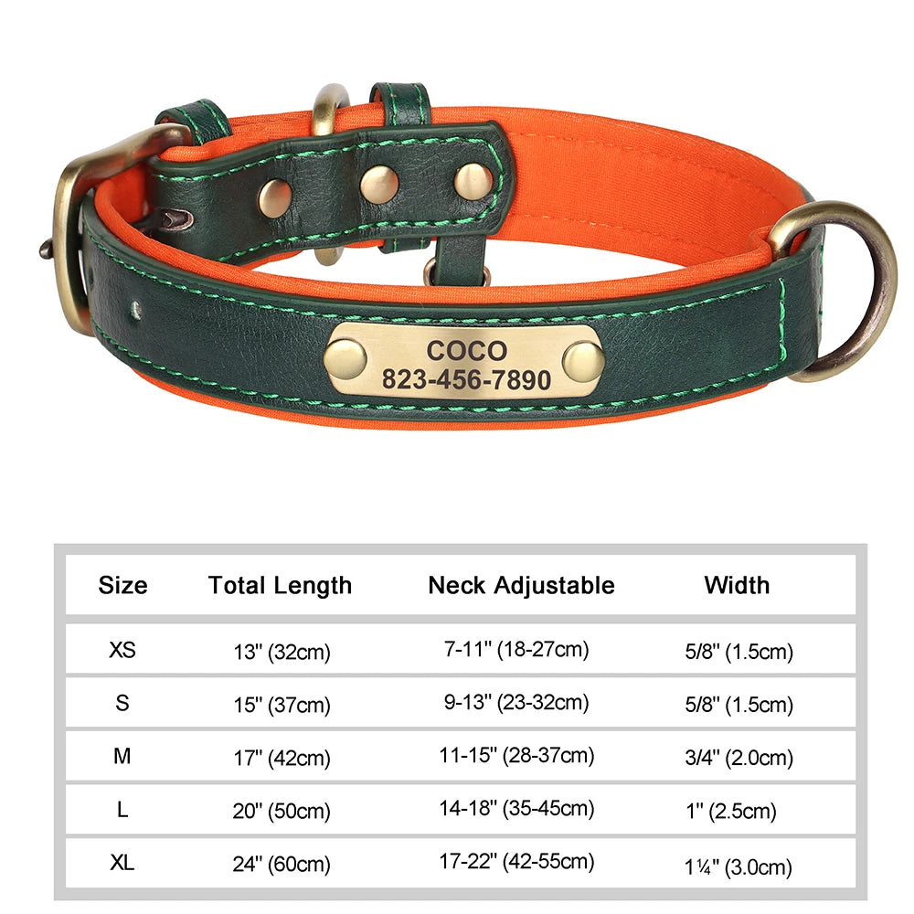 Classic Dog Collar - Free Engraving + Classic Comfort Lining