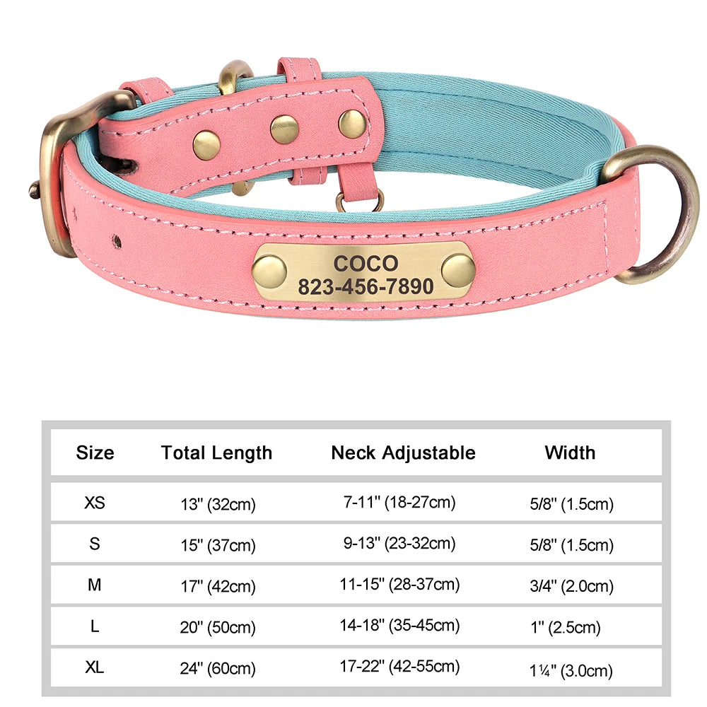 Classic Dog Collar - Free Engraving + Classic Comfort Lining